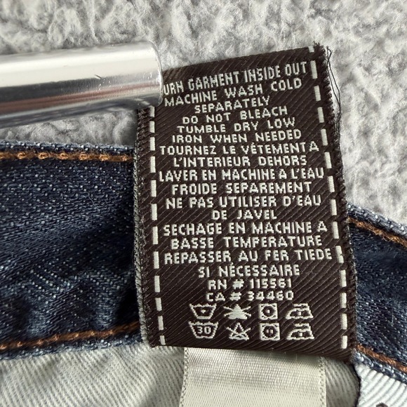 7 For All Mankind Jeans Womens 36 Blue Bootcut Denim Mid Rise Classic USA - Picture 9 of 13